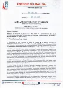 AVIS À MANIFESTATION D&rsquo;INTERET N° 26-1519 EDM SA