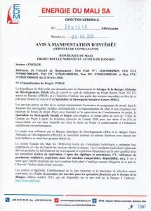 AVIS À MANIFESTATION D&rsquo;INTERET N° 26 – 1516 EDM SA